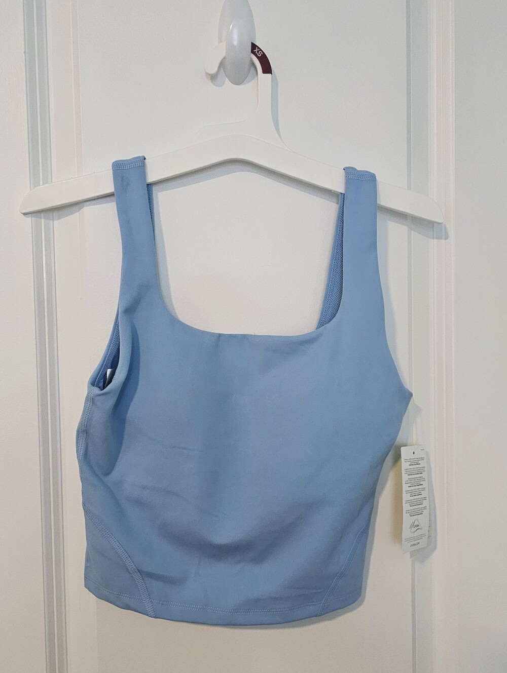 NWT- All in motion Light Blue Square Neck Tank- Size XS